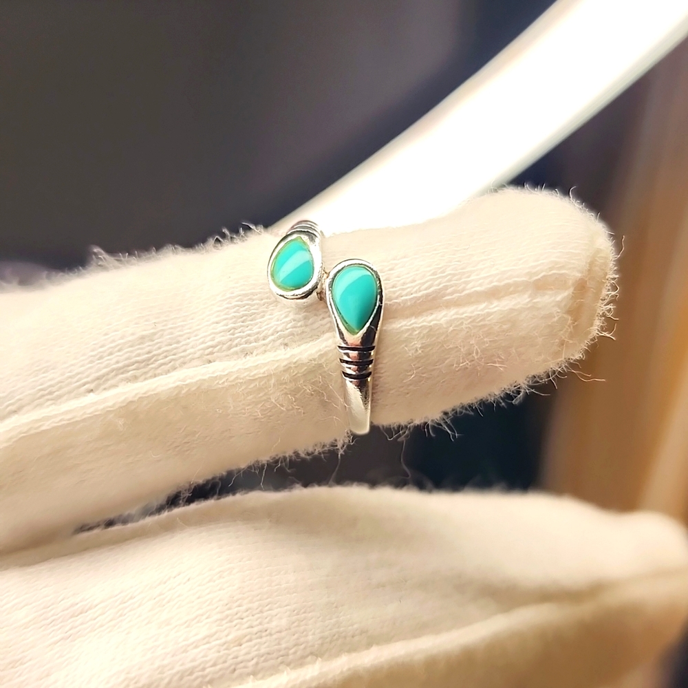 Turquoise Sterling silver Toe ring